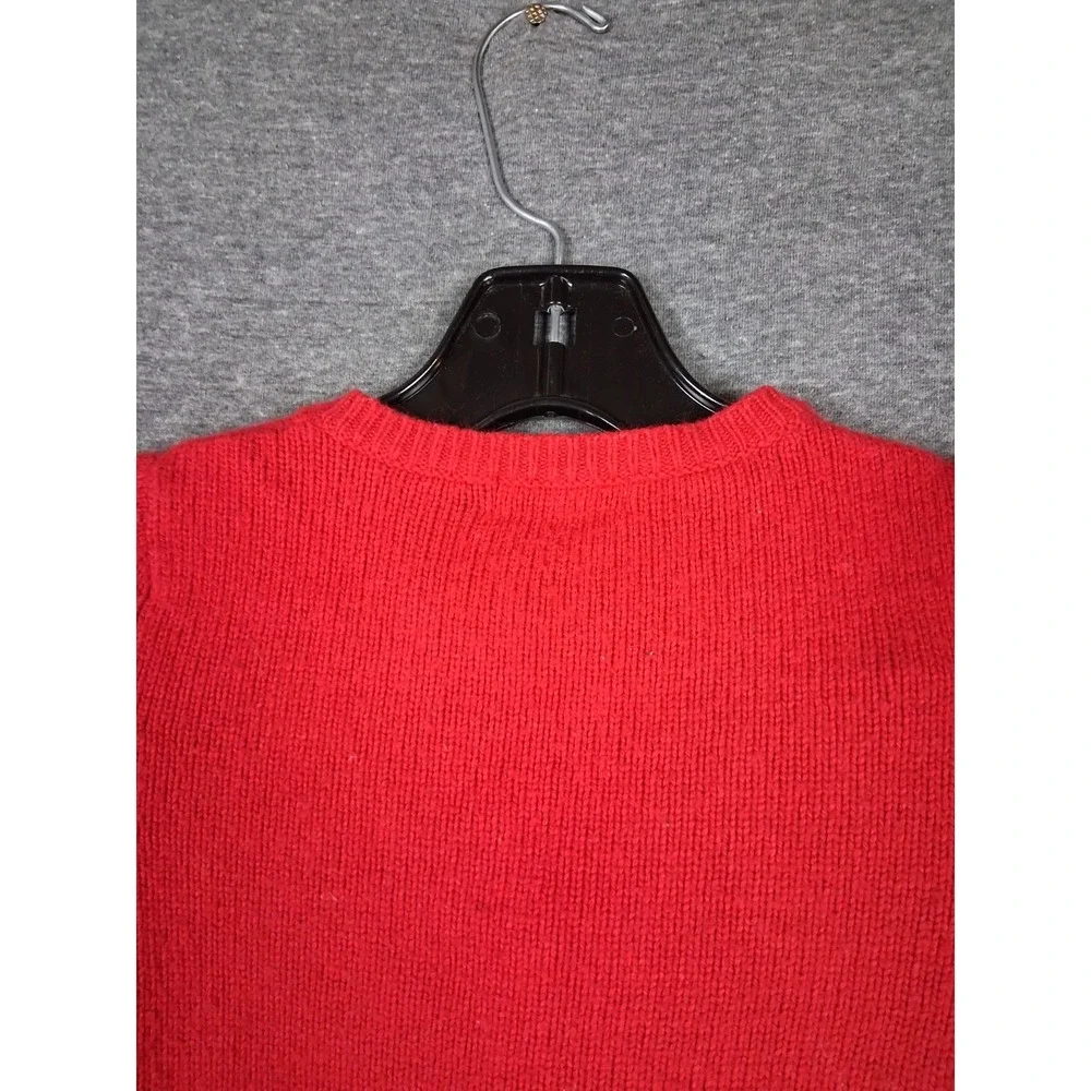 Osh‎ Kosh Girls Sweater 4 Red Knit Angora Wool Blend Cardigan Soft Embroidered